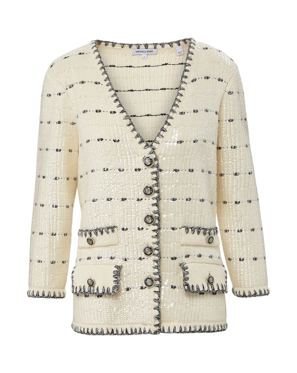 Ceriani Sequined Knit Jacket | Veronica Beard