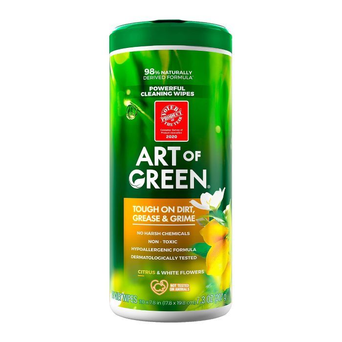 Art of Green Wipes Citrus and White Flowers - 35ct | Target