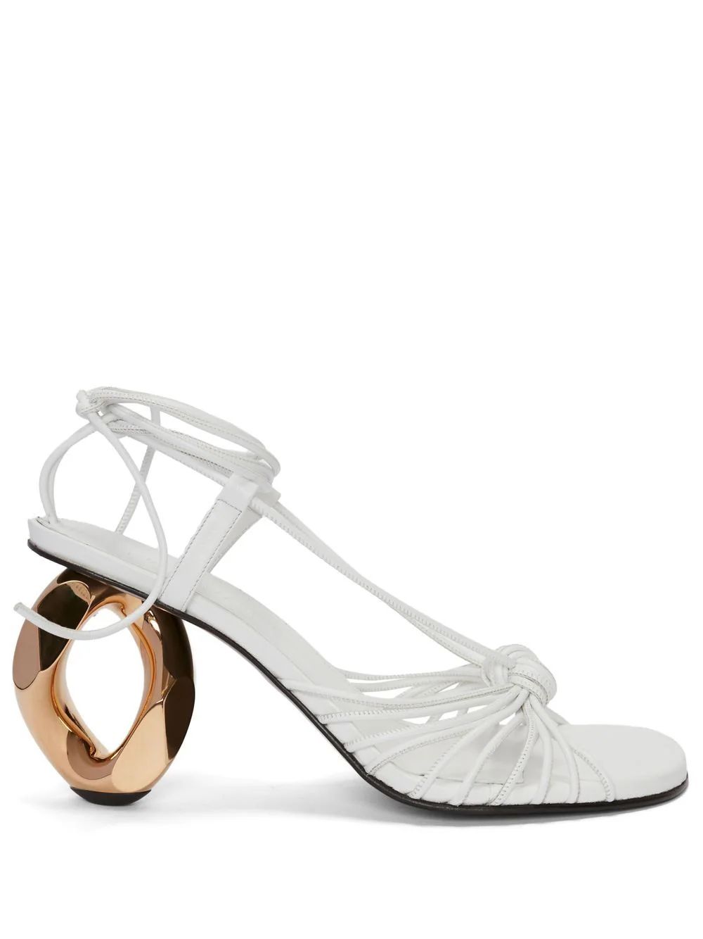 JW Anderson chain-heel Leather Sandals - Farfetch | Farfetch Global