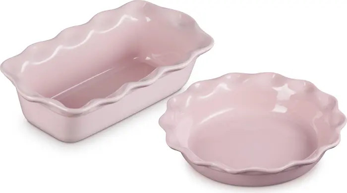 Le Creuset 2-Piece Heritage Stoneware Pie Dish & Loaf Pan Set | Nordstrom | Nordstrom