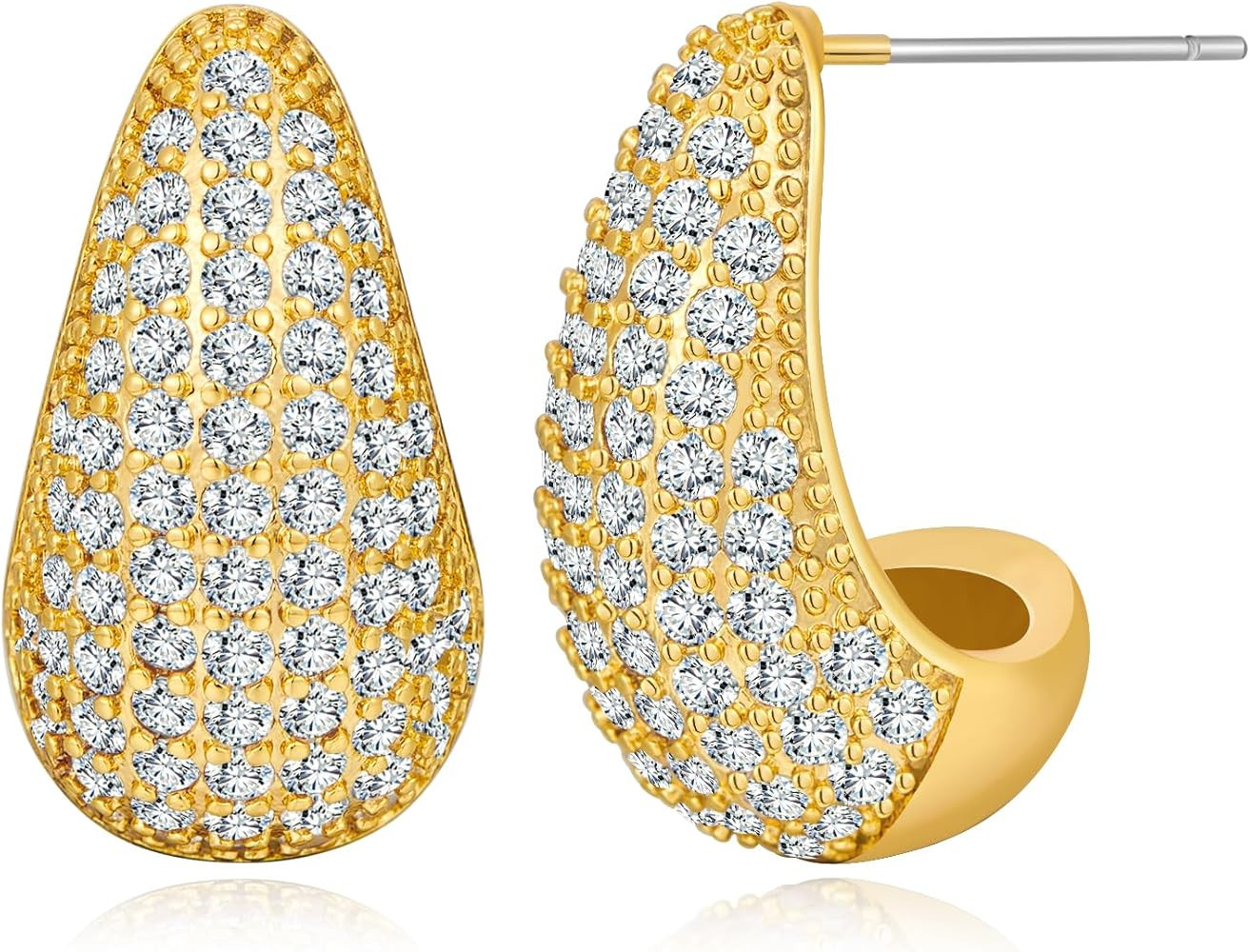 Waterdrop Earrings for Women Four Color Teardrop Earrings Chunky Earrings Dupes Earrings Perfect ... | Amazon (US)