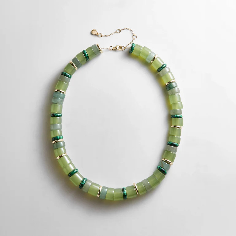 Jennifer Rondelle Beaded Necklace - Light Jade Bead | BaubleBar
