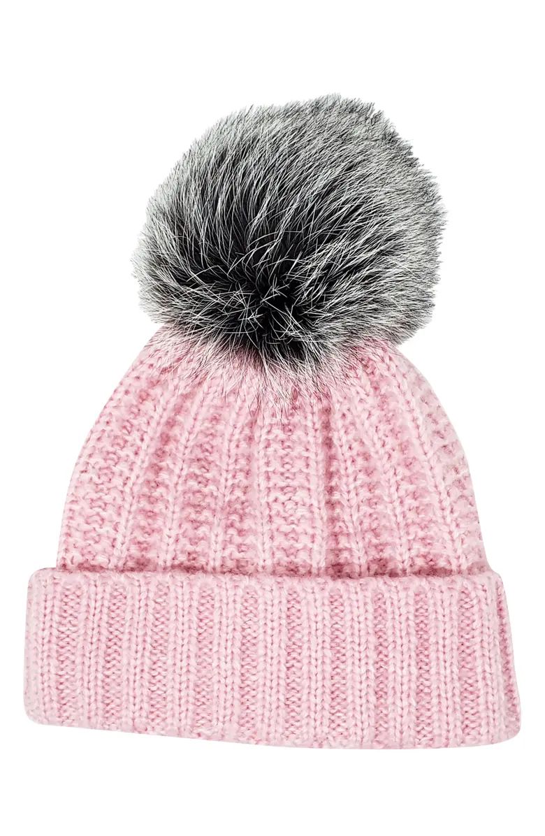 Genuine Fox Pompom Hat | Nordstrom