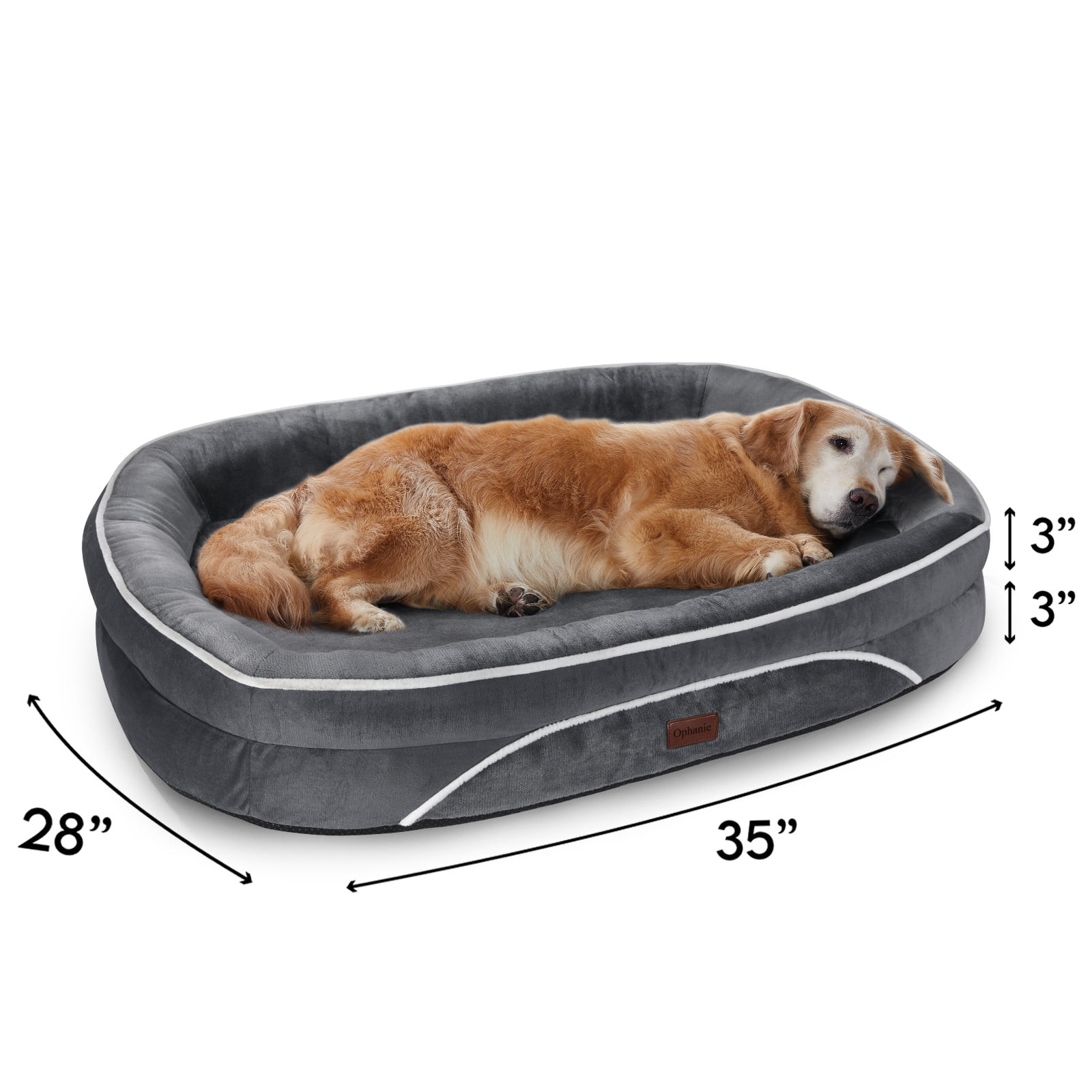 Ophanie Luxury Sofa Orthopedic Dog Bed For Large Dogs, Removable, Machine Washable Plush Cover, a... | Walmart (US)