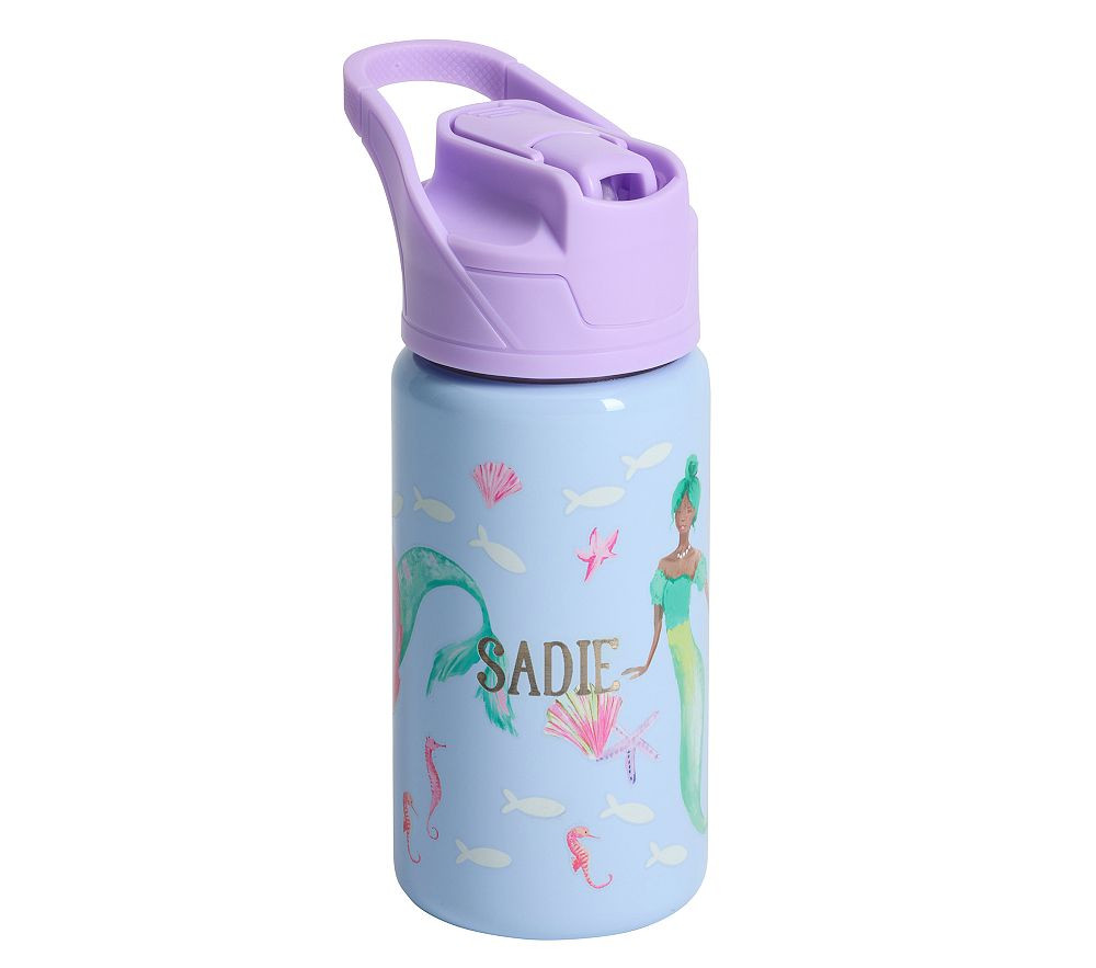 Rainbow Mermaid Glow-in-the-Dark Mackenzie Water Bottle | Pottery Barn Kids