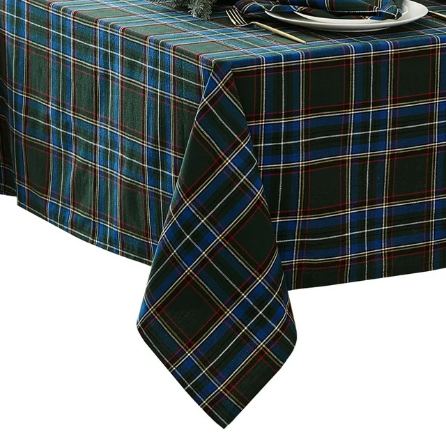 Stowe Tartan Holiday Plaid Rectangle Tablecloth - Walmart.com | Walmart (US)