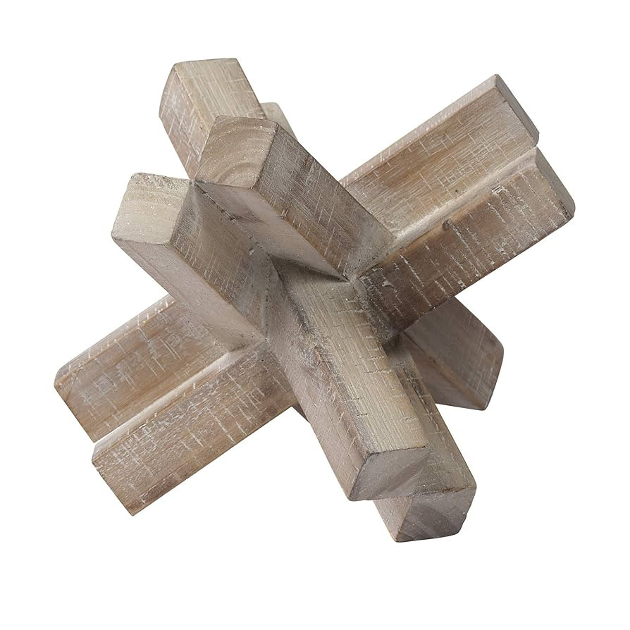 Mercana Furniture & Decor Vega II by Mercana Decorative Object, 7.1L x 7.1W x 5.7H, Whitewashed | Amazon (US)