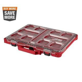 Milwaukee PACKOUT 11-Compartment Low-Profile Impact Resistant Portable Small Parts Organizer 48-2... | The Home Depot