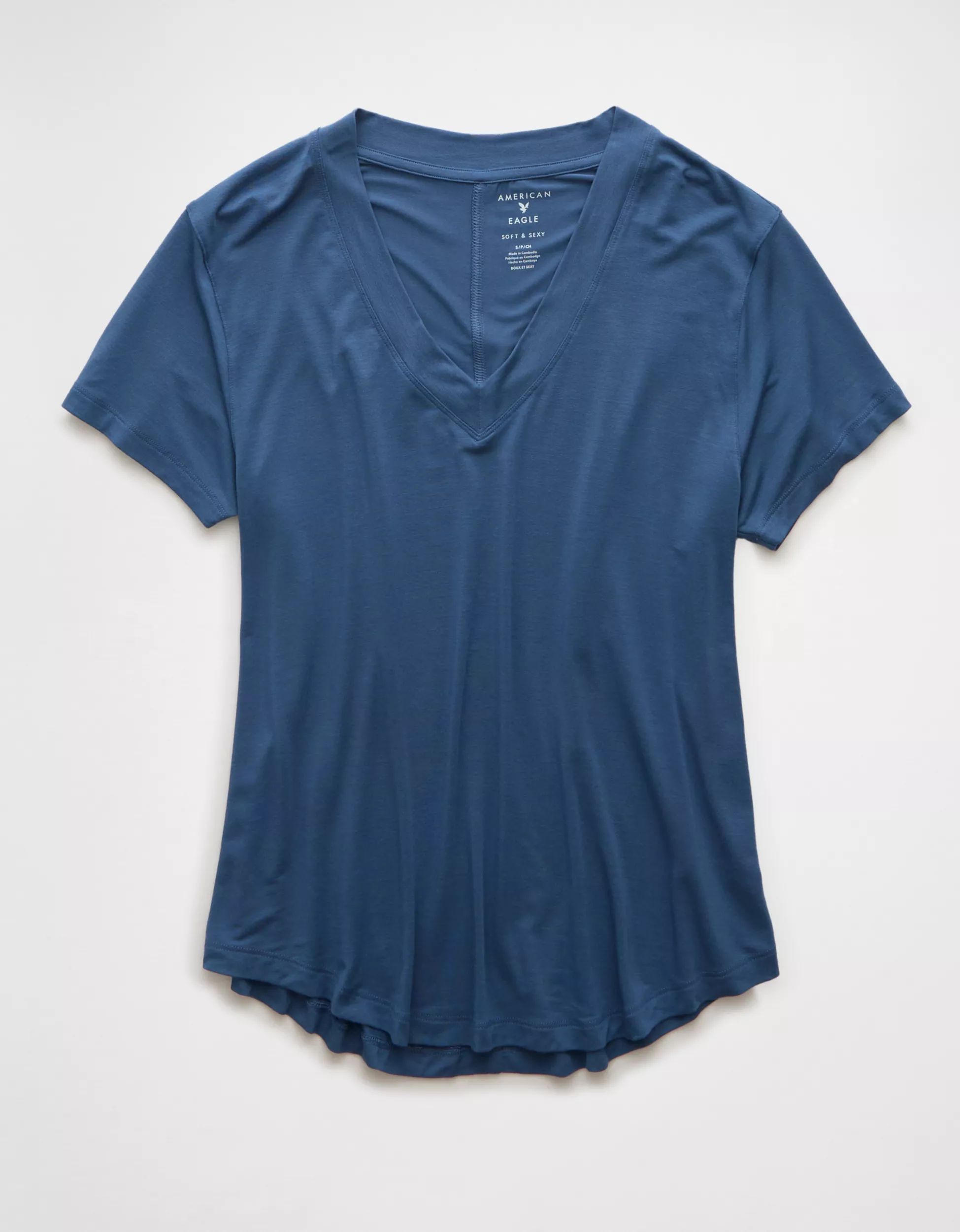 AE Soft & Sexy Oversized V-Neck T-Shirt | American Eagle Outfitters (US & CA)