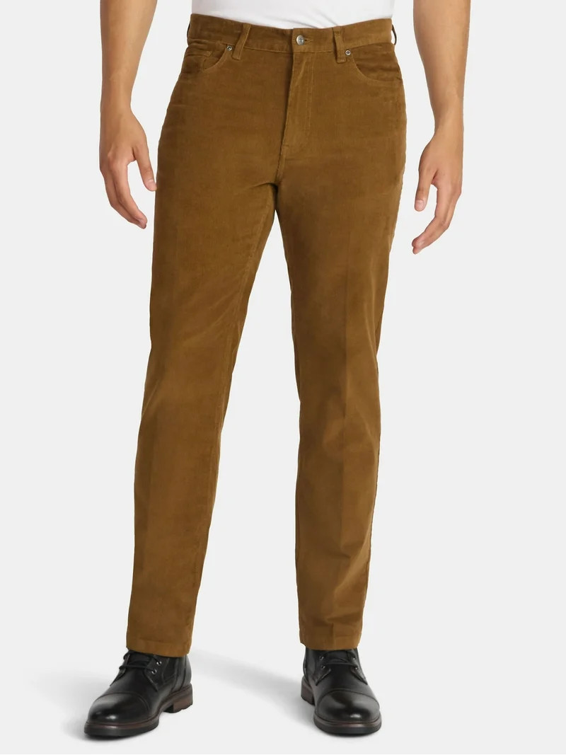 George Men's 5-Pocket Corduroy Pants, Size 29-48 - Walmart.com | Walmart (US)