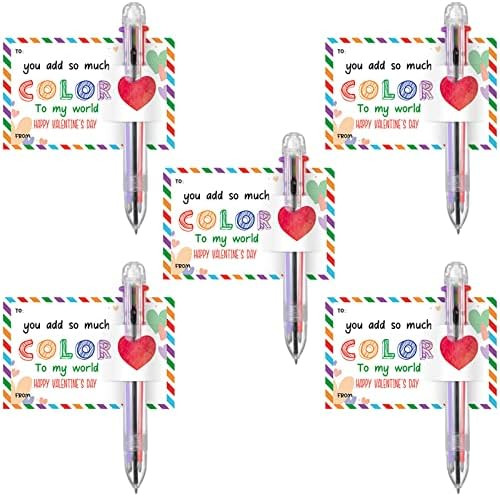 Sabary 24 Set Valentines Day Card and Multicolor Pen Gift Greeting Card and Retractable Multicolo... | Amazon (US)