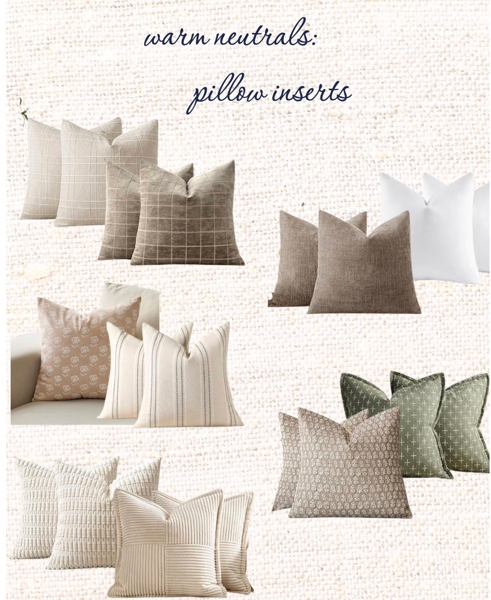 Warm neutral pillow covers! Refresh your space - visually and with regular washing- super easily with these pillow covers 

#pillows #pillow #comfy #cozy #neutraldecor

#LTKHome #LTKFindsUnder50 #LTKSaleAlert