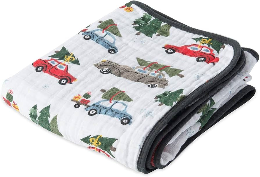 Little Unicorn – Holiday Haul Cotton Muslin Quilt Blanket | 100% Cotton | Super Soft | Babies a... | Amazon (US)