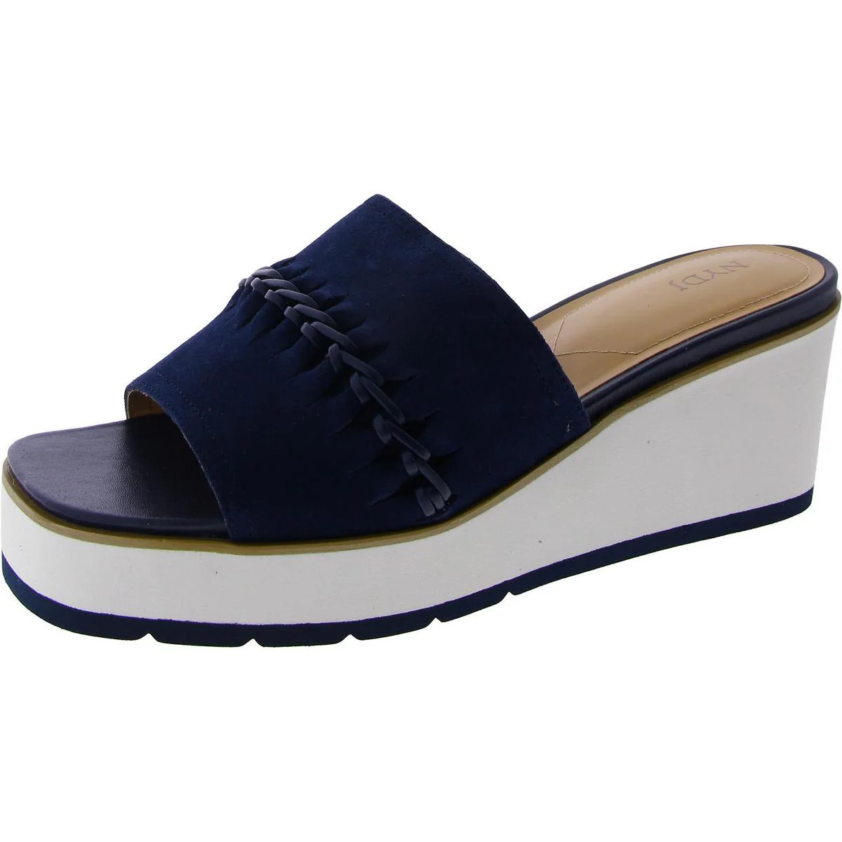 Rory Womens Nubuck Peep-Toe Wedge Sandals | Shop Simon