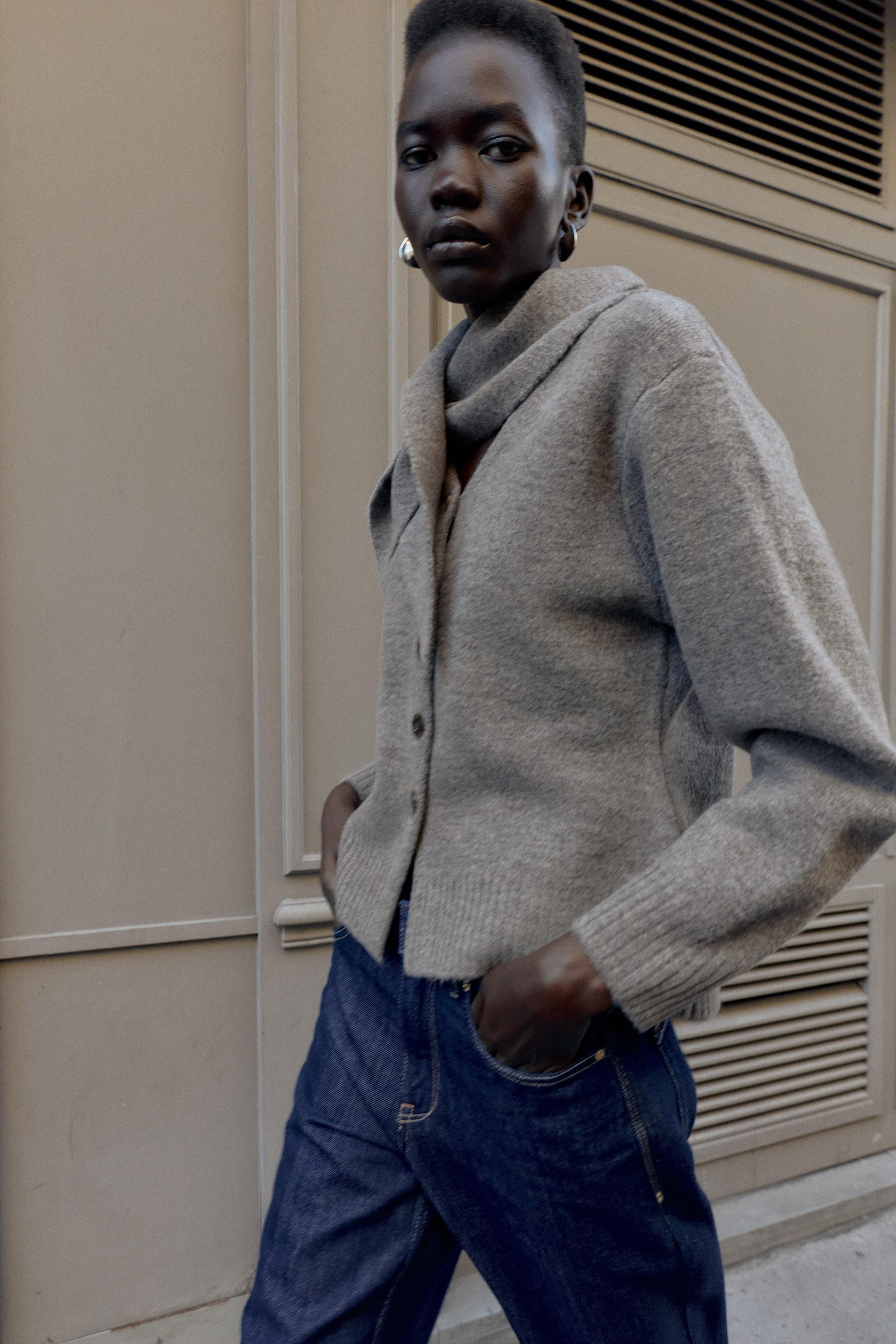 SCARF KNIT CARDIGAN | Zara US