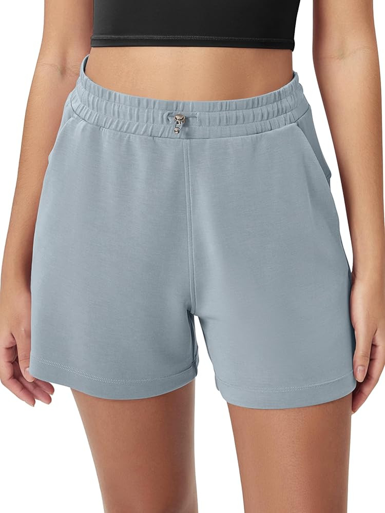 ODODOS Modal Soft Relaxed Shorts for Women Adjustable Shockcord High Waist Casual Shorts with Poc... | Amazon (US)