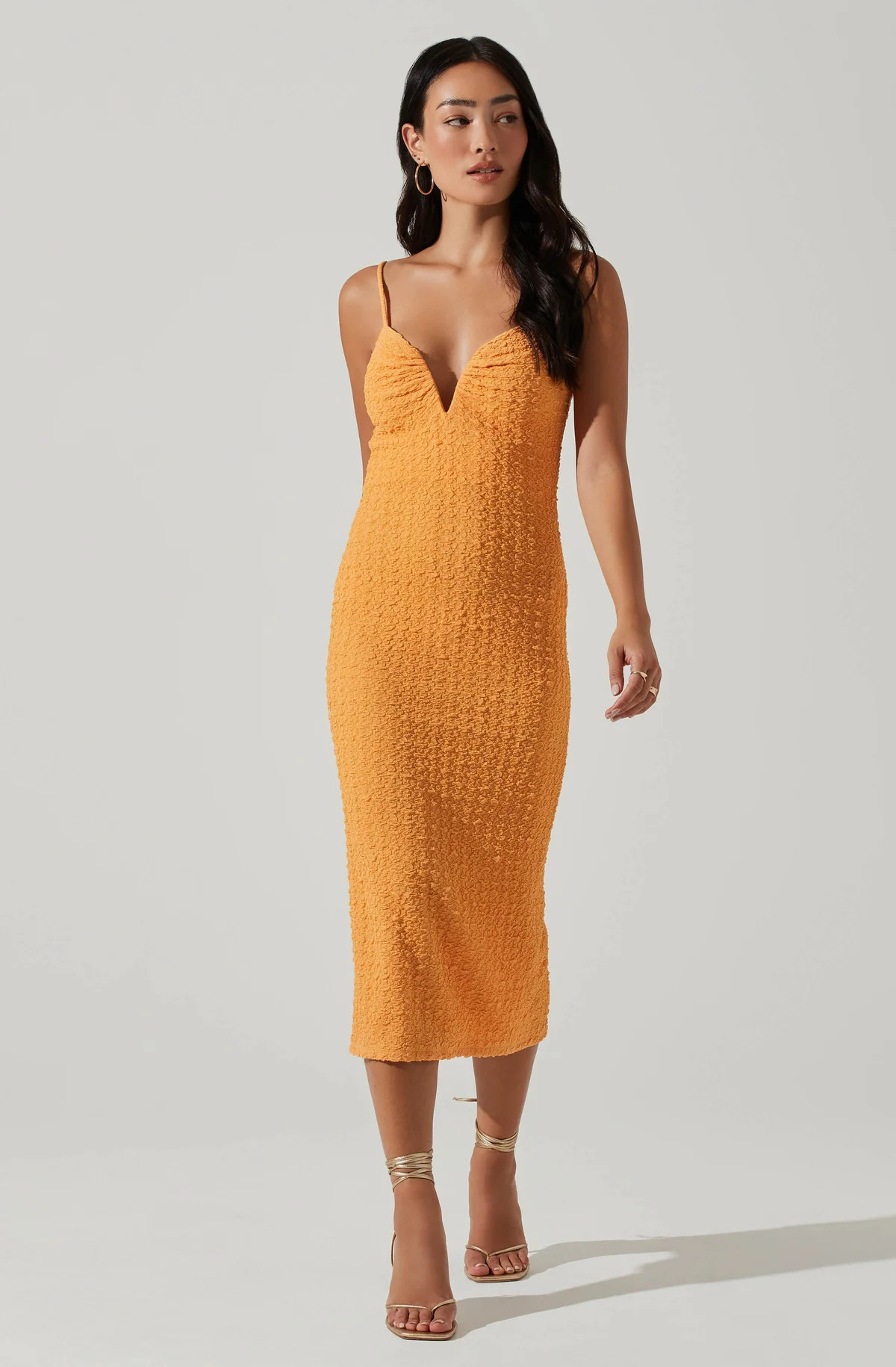 Signy Textured Midi Dress | ASTR The Label (US)