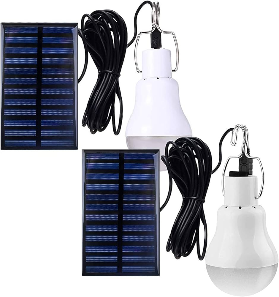 Solar Light Bulbs for Indoor Home and Chicken Coop, Outdoor Waterproof Camping Lamps for Tent, Re... | Amazon (US)