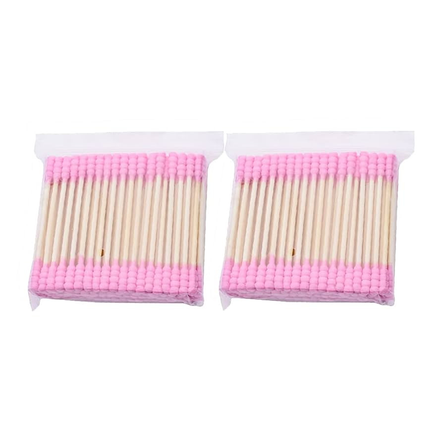 JIHUOO Pack of 200 Wooden Handle Cotton Swabs Ear Cleaning Cotton Buds Double Head Cotton Swabs M... | Amazon (DE)