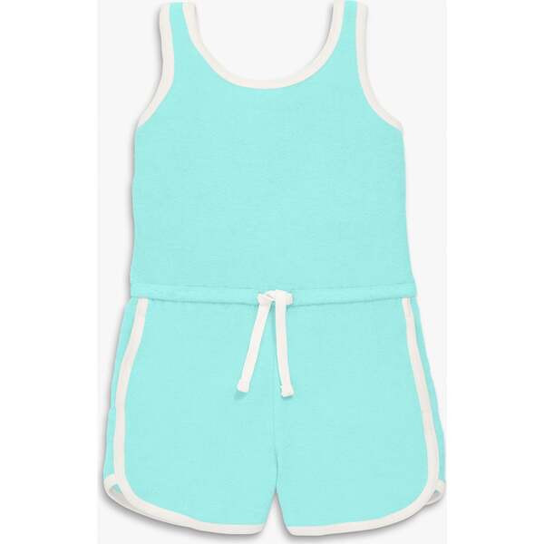 Towel Terry Romper, Mist | Maisonette