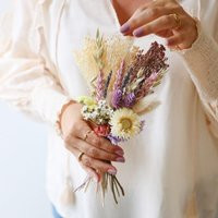 Lisa Angel Women's Mini Pastel Dried Flower Bouquet in Lilac | Debenhams UK