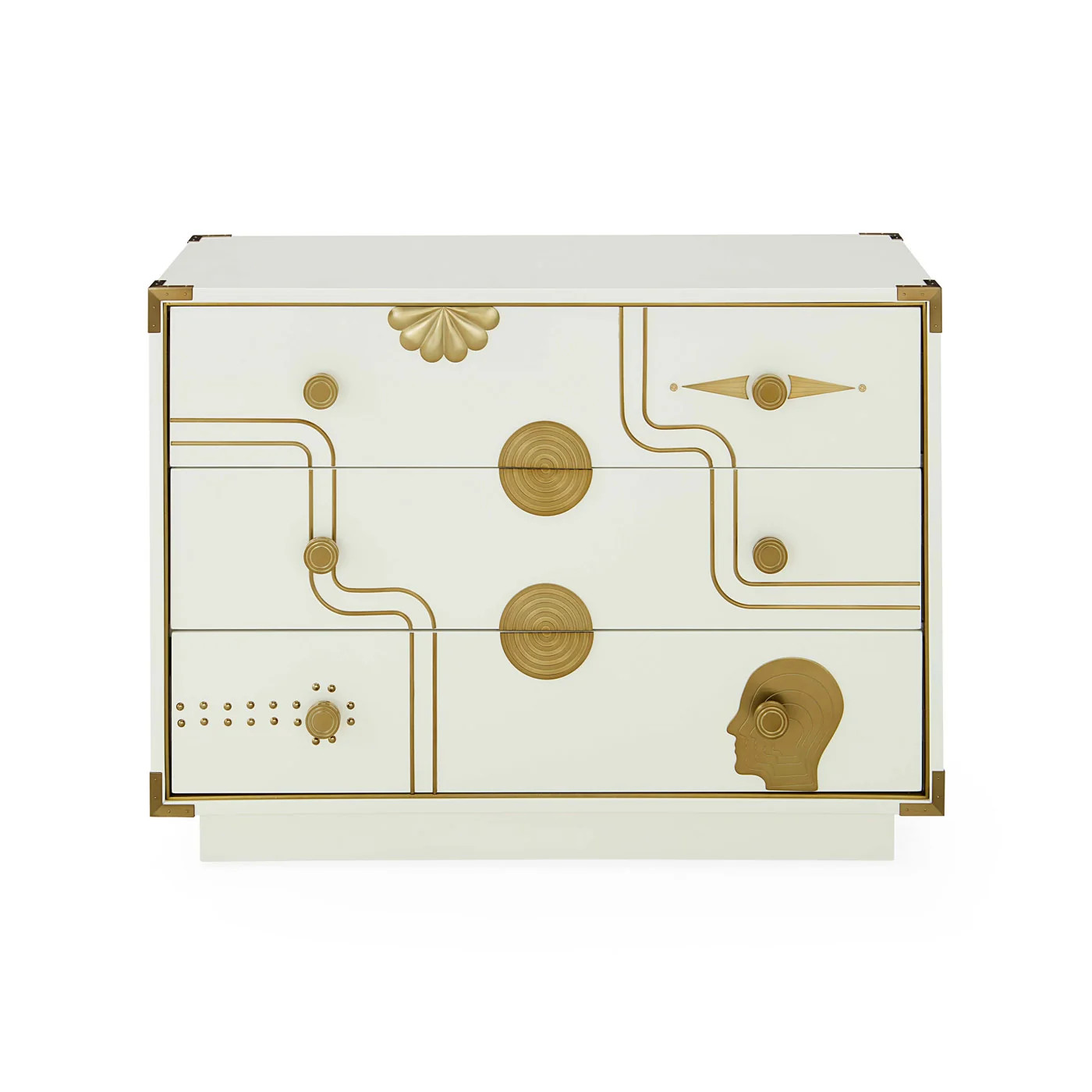 Gala Chest in Brass and Lacquer | Jonathan Adler | Jonathan Adler US