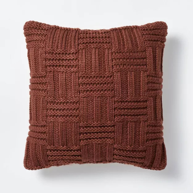 Basket Weave Knit Throw Pillow - Threshold™ designed with Studio McGee | Target