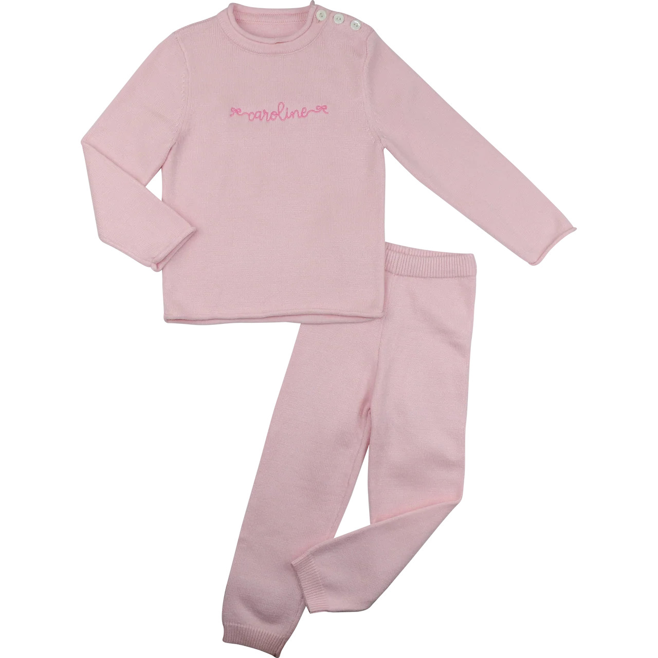 Pink Woven Sweater Set | Cecil and Lou