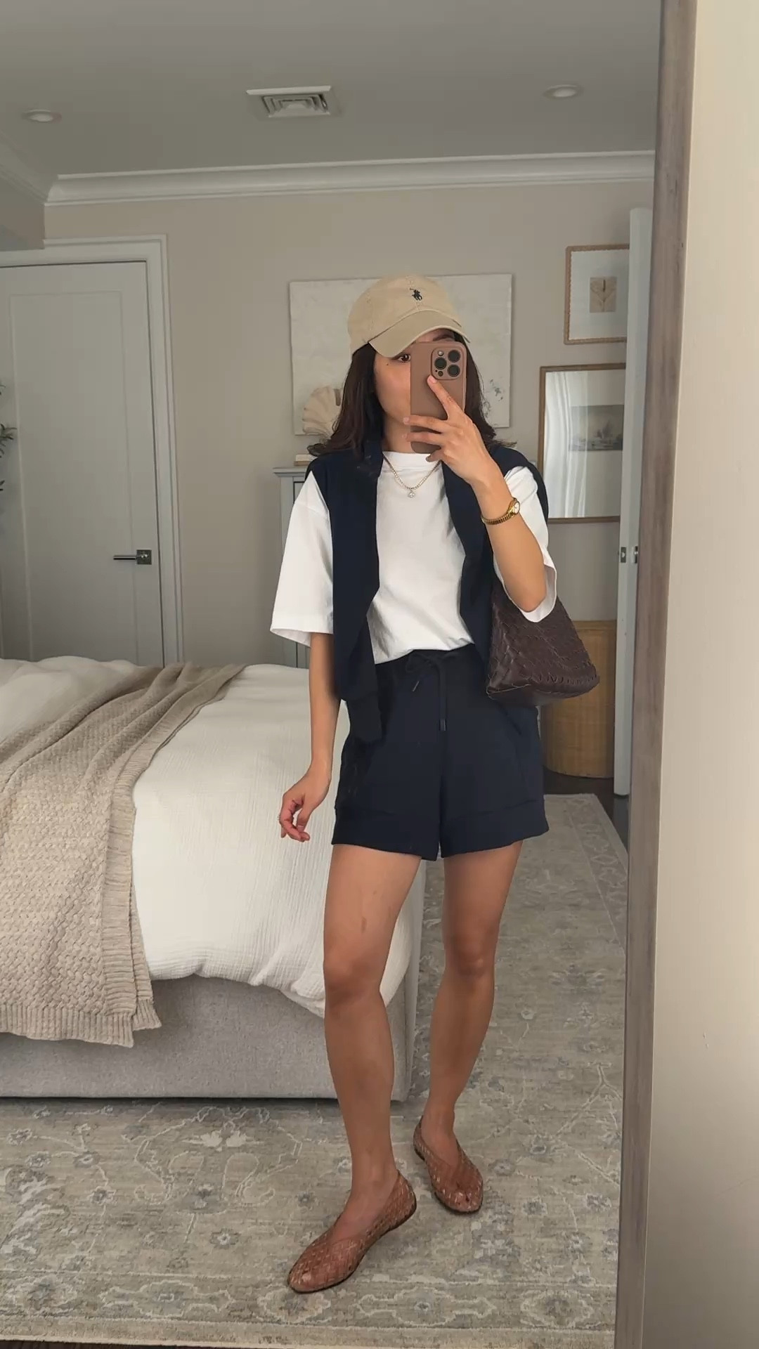 Read below!
• on sale: Madewell boxy oversized tee xxs. Also linked a great one from J.Crew that is slightly less oversized with shorter sleeves. ￼
• Varley shorts xxs, petite friendly. The Coulter shorts linked are also great. Can size up if between sizes for comfort
• Varley sweatshirt xxs - so soft and luxe feeling. Navy hides stains for mom life but good for all 4 seasons
• Dolce Vita jelly flats size 5, size down if you're a half size 
• Anthropologie woven shoulder bag
• Polo hat

Travel outfit, school drop off, easy mom style, matching sets

#LTKPetite #LTKmomlife #LTKTravel