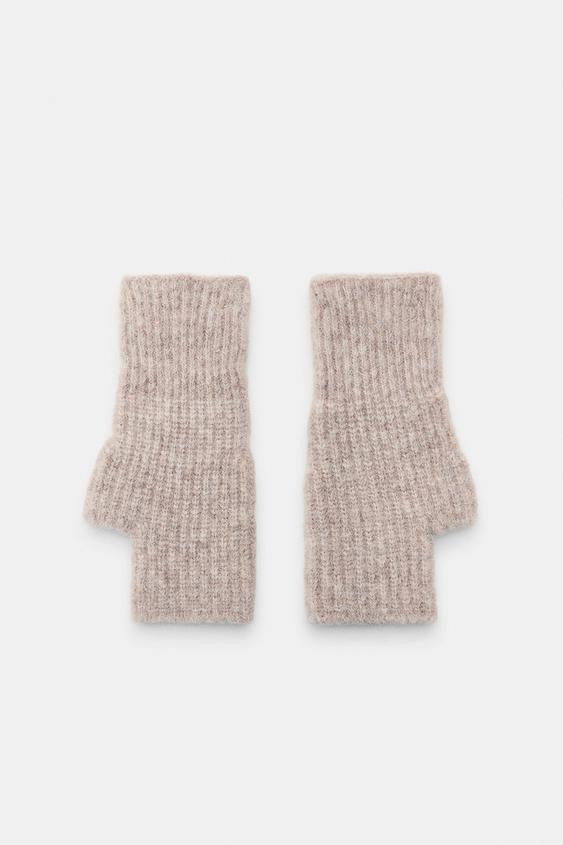 SHORT KNIT MITTENS | Zara UK
