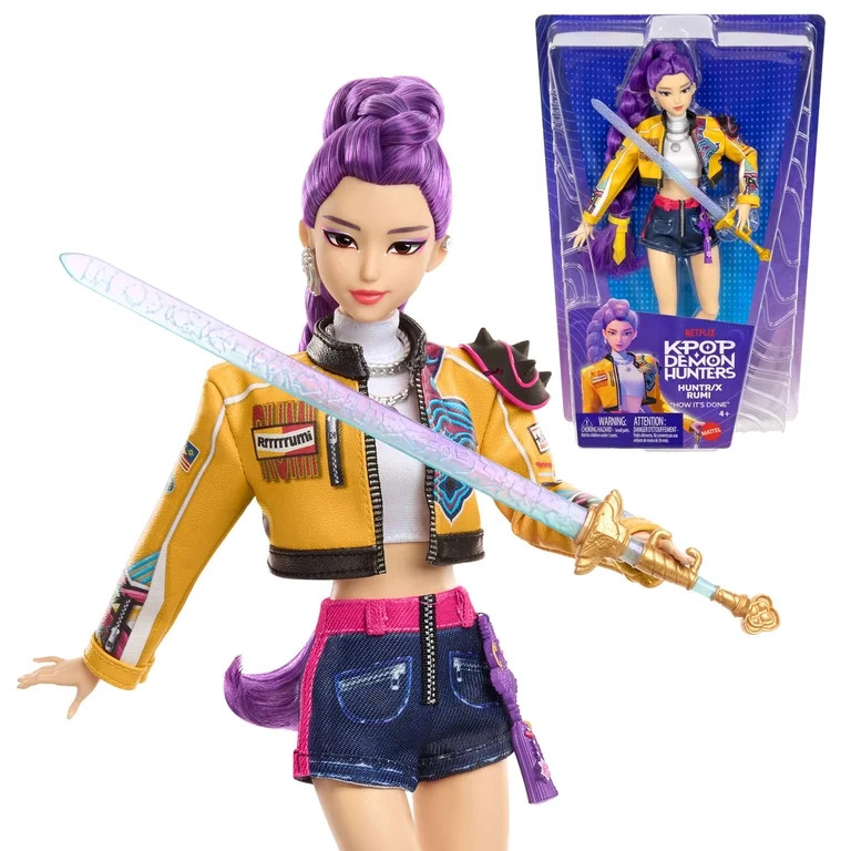 KPop Demon Hunters HUNTR/X Rumi Fashion Doll in Removable Look with Themed Movie Accessories | Walmart (US)