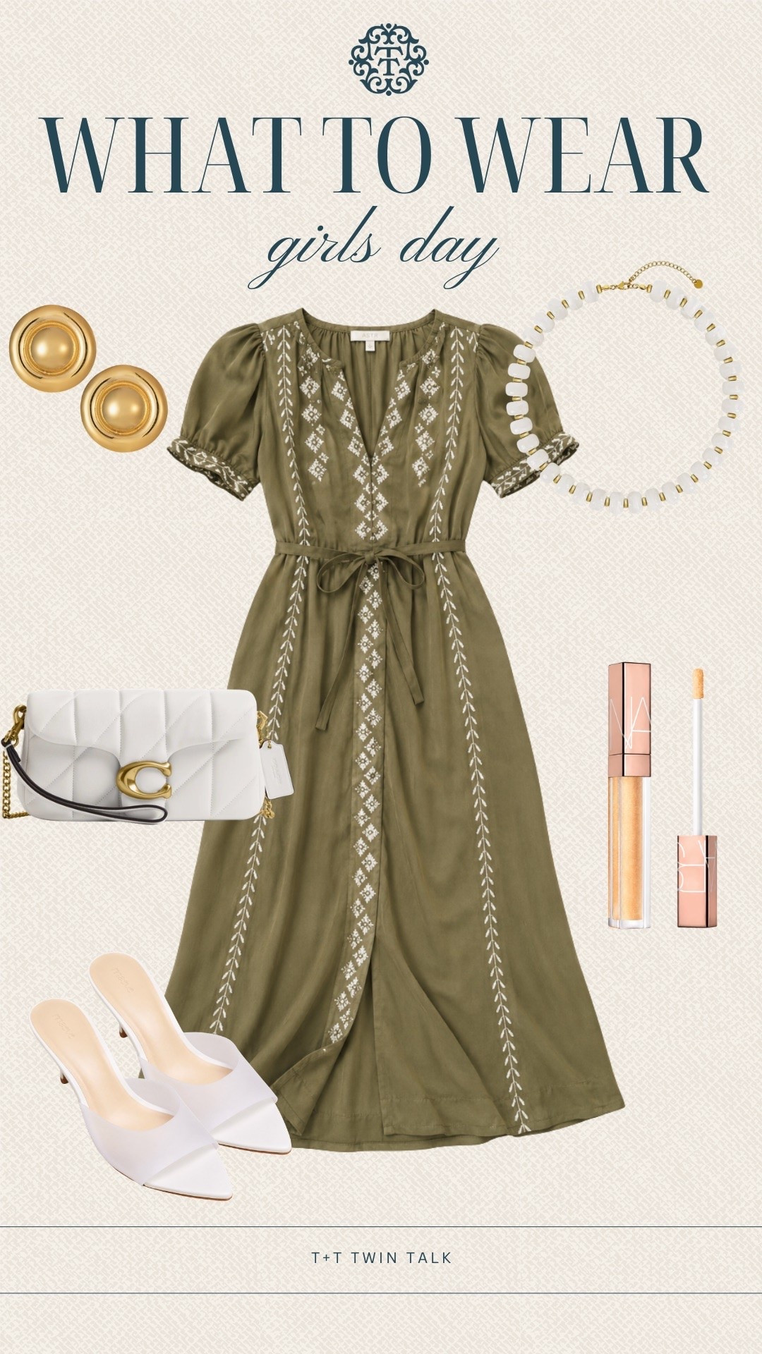 T+T, what to wear! This Anthropologie dress is perfect for a girls’ day, lunch with friends, or a weekend outing. Style it with white heels, a white bag, and gold jewelry for a fun finishing touch.

#LTKSeasonal #LTKOver40 #LTKMidsize
