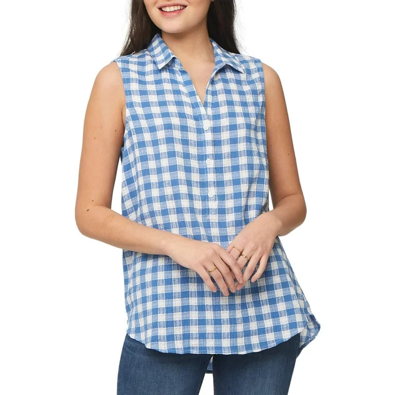 beachlunchlounge Lammara Gauze Dobby Blouse | Walmart (US)