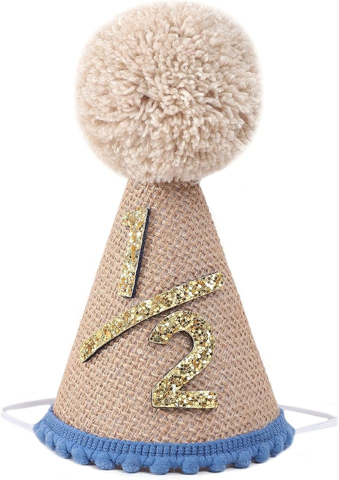 WAOUH Half Birthday Hat for Baby - 1/2 Birthday Crown Hat,Baby Photo Prop for 6 Month Birthday,Mi... | Amazon (US)