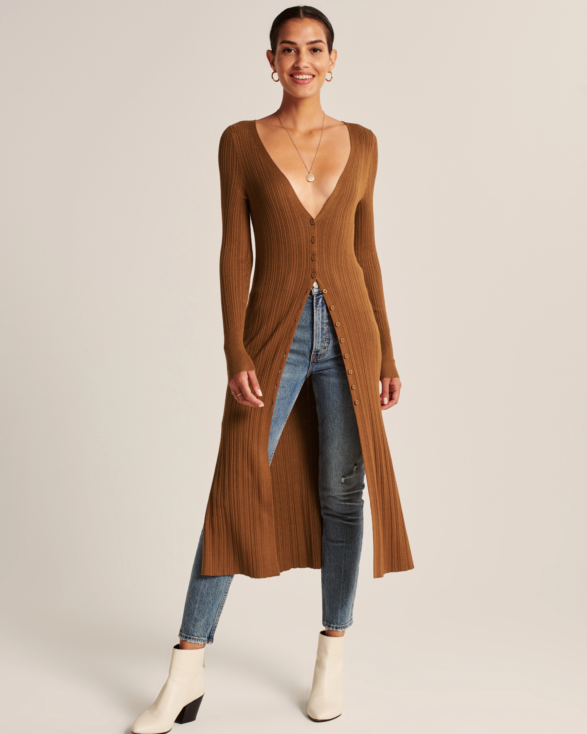 Slim Duster Cardigan | Abercrombie & Fitch (US)