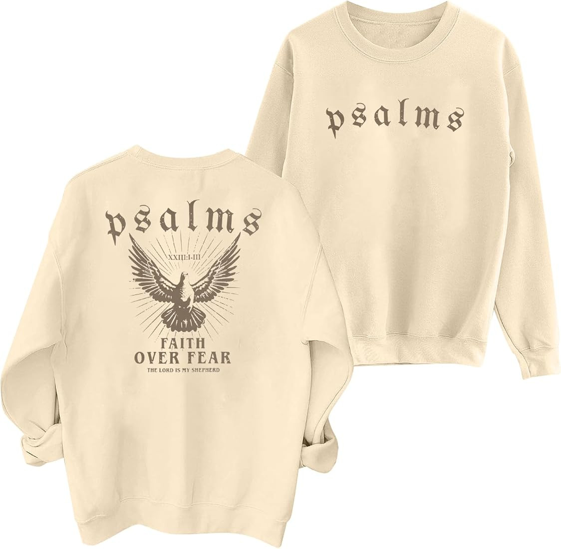 FAYALEQ Christian Sweatshirts for Women: Faith Over Fear Religious Saying Sweatshirt Bible Verse ... | Amazon (US)