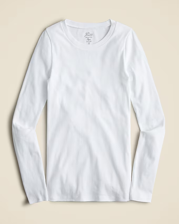 Perfect-fit long-sleeve crewneck T-shirt | J. Crew US