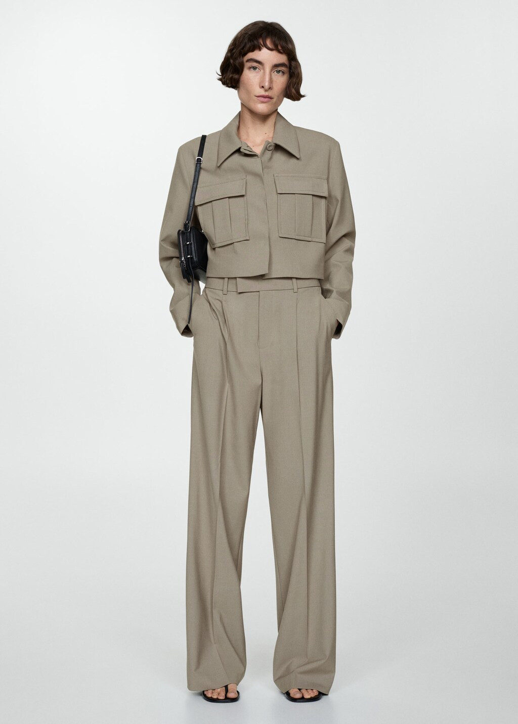 Cropped jacket with pockets -  Women | Mango USA | MANGO (US)