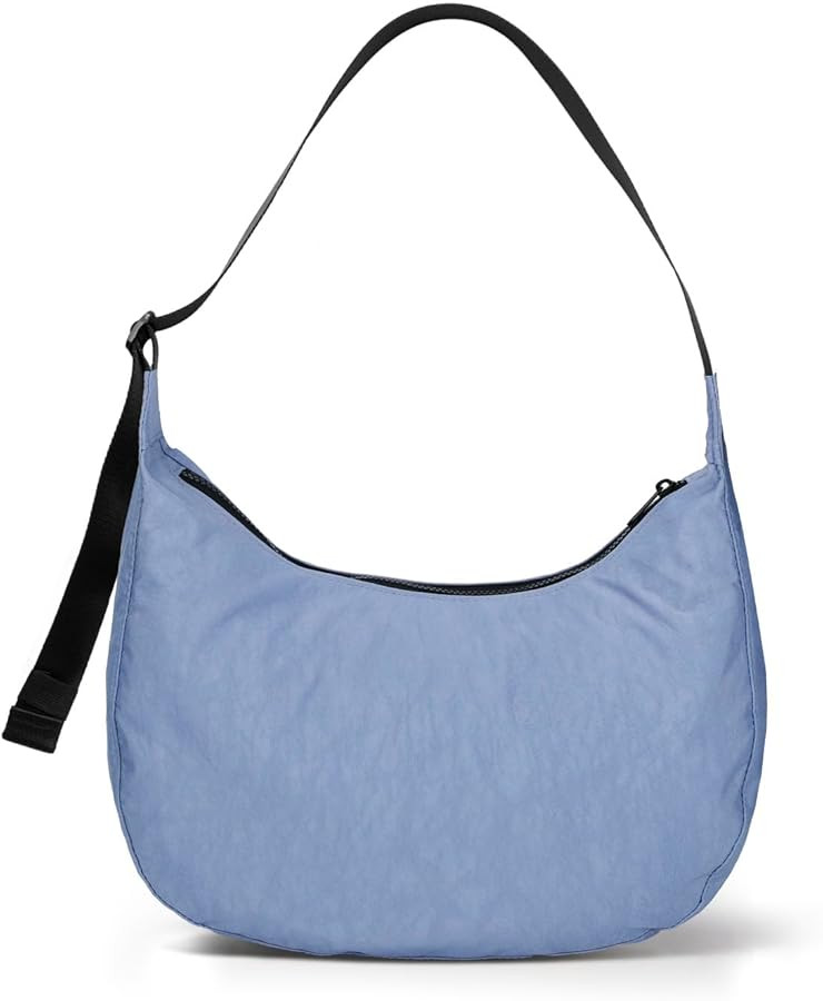 Nylon Crescent Bag - Casual Shoulder Crossbody with Adjustable Strap & Dual Interior Pockets | Amazon (US)