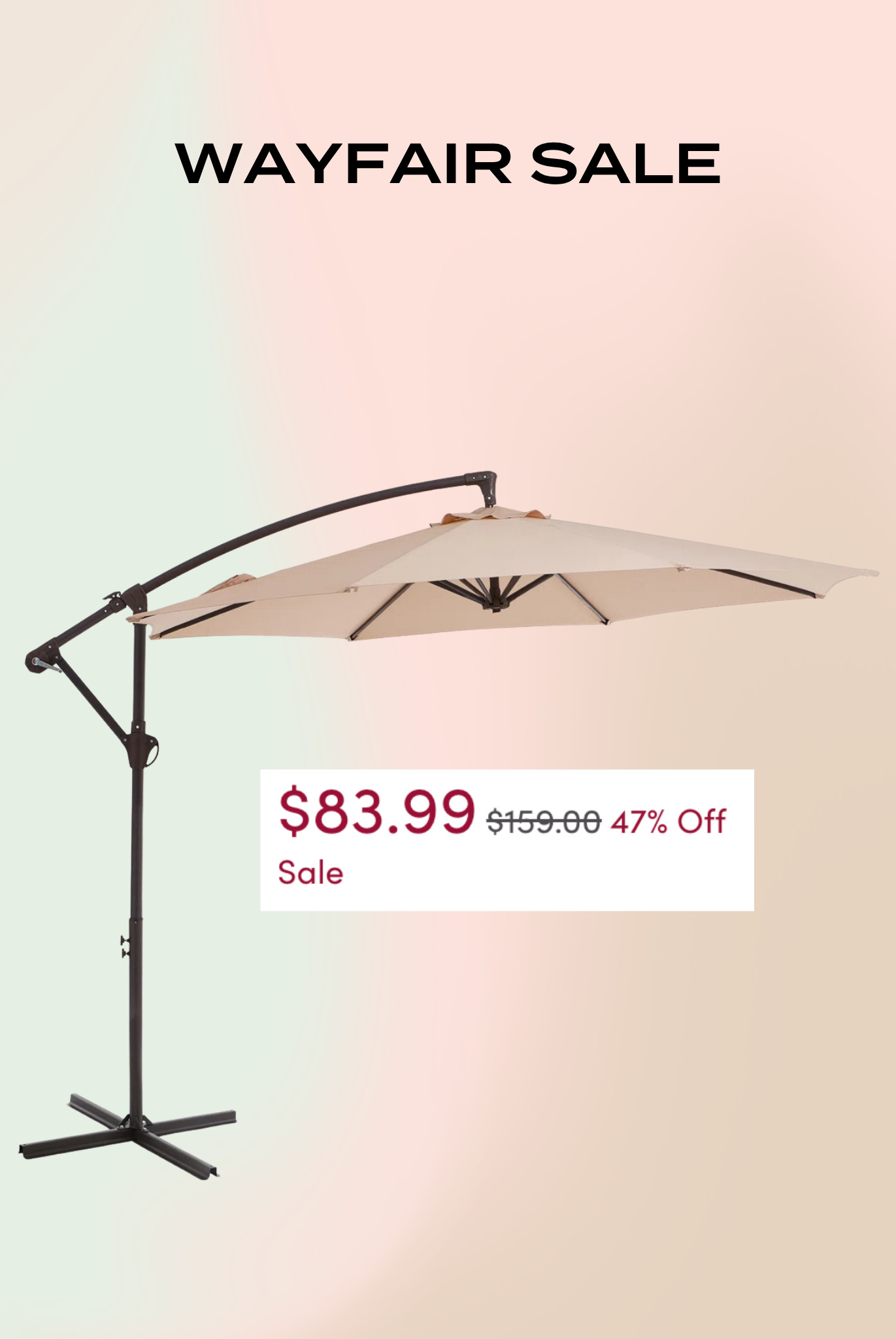 Wayfair sale! Outdoor patio umbrella for under $85 ☀️ 

 #LTKSeasonal #LTKHome #LTKSaleAlert
