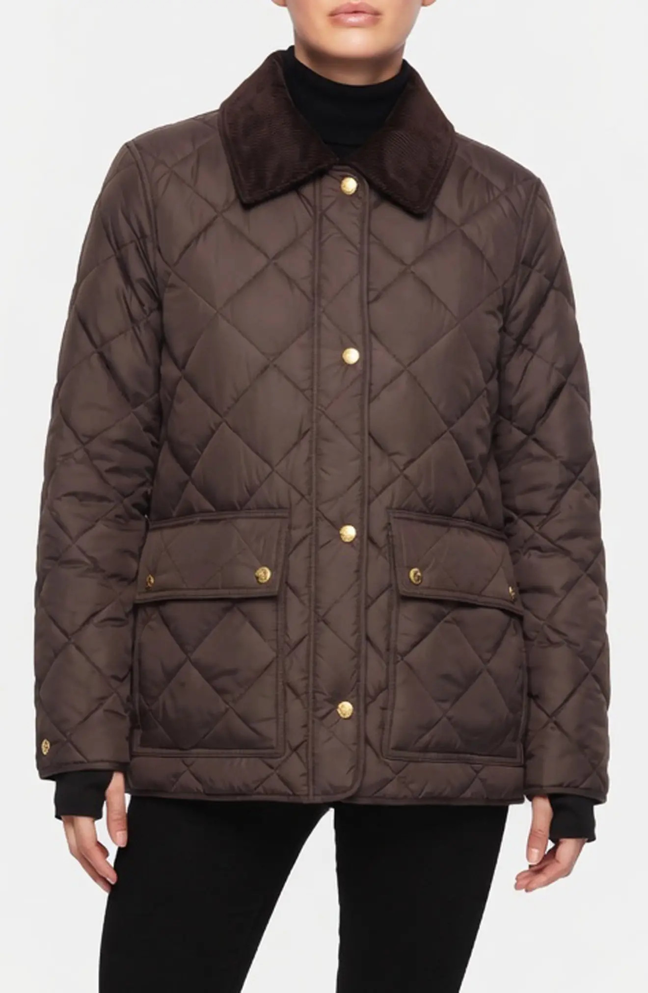 S13 Bridget Quilted Field Jacket in Mocha at Nordstrom Rack, Size Small | Nordstrom Rack