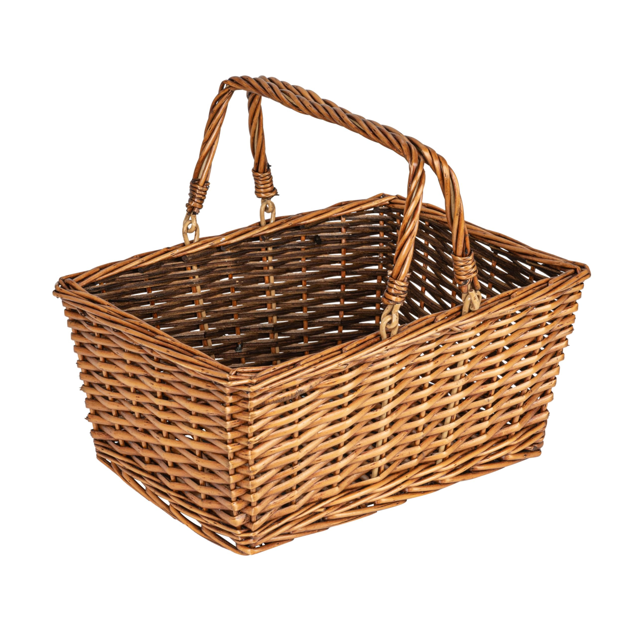 Household Essentials Woven Market Basket, Handwoven Willow Weave, Stylish Handles with Durable Me... | Amazon (US)