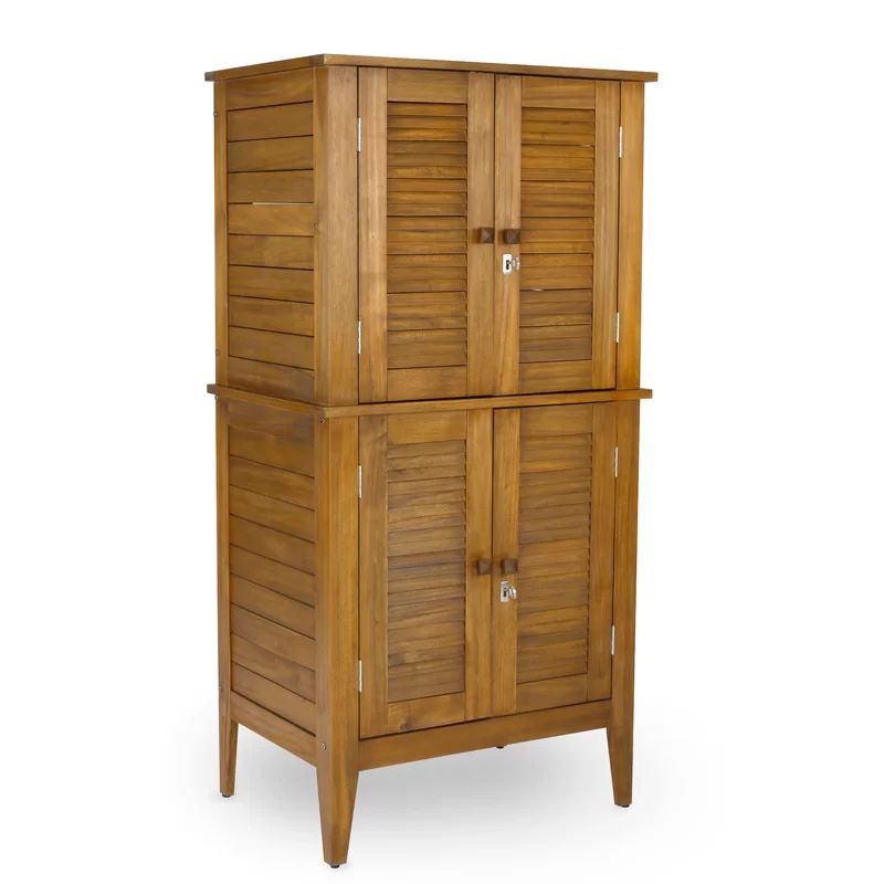 Sand & Stable™ Amagansett 195.05 Gallons Gallon Water Resistant Acacia Solid Wood Cabinet Deck ... | Wayfair North America