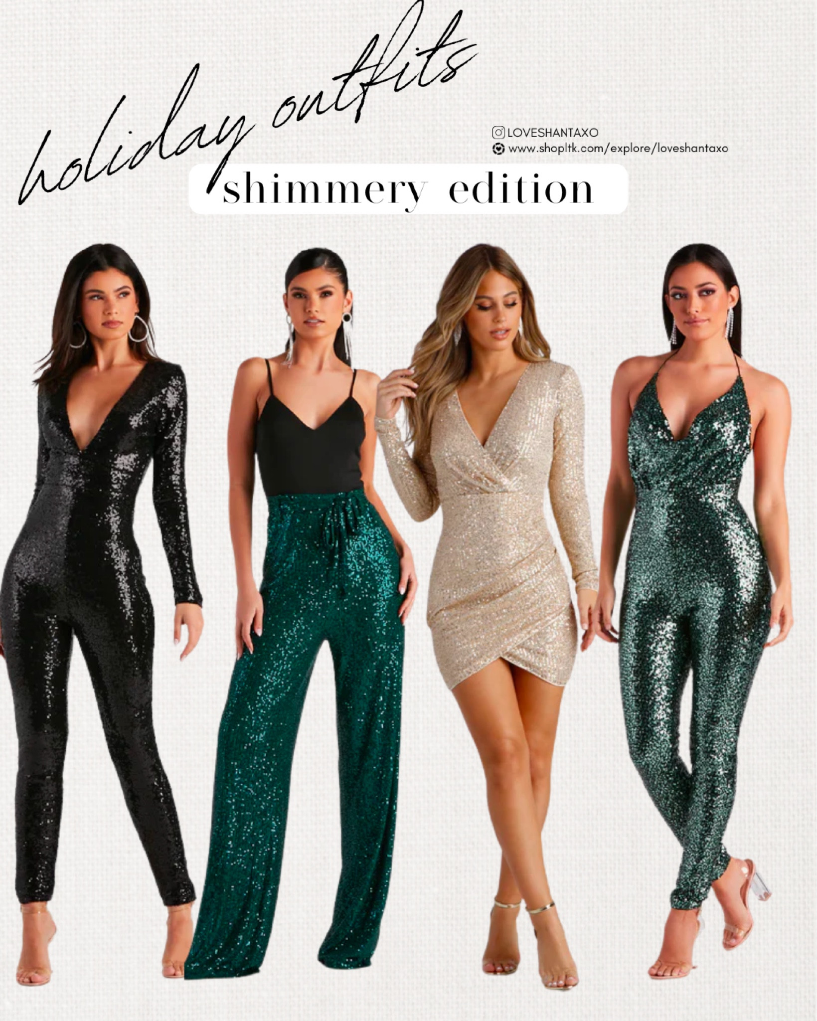 Holiday outfit. Jumpsuit. Shimmer and shine. Sparkle outfit. Christmas outfits. Holiday looks. Christmas looks

#LTKHoliday #LTKsalealert #LTKstyletip