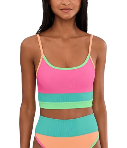 Beach Riot, Women's, Eva Top, Aqua Haze Colorblock, Medium | Amazon (US)