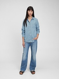100% Organic Cotton Perfect Denim Shirt | Gap (US)