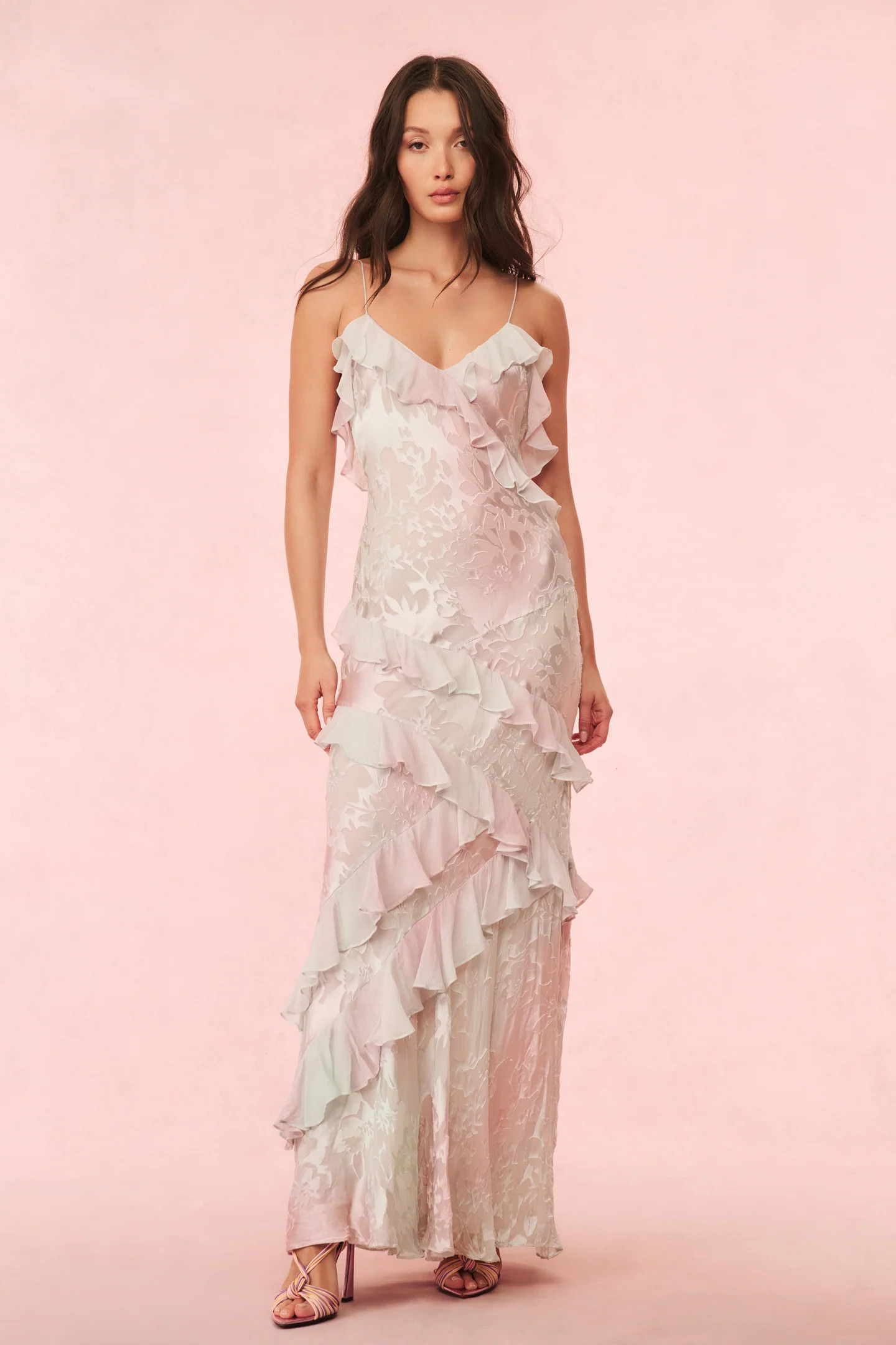 Rialto Pastel Ruffle Maxi Dress | LoveShackFancy