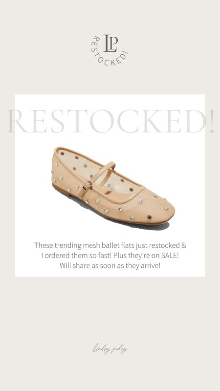 These trending mesh ballet flats just restocked, and I ordered them so fast! Plus, they’re on sale! They come in three colors  

Target, ballet, flat, mesh, rhinestone, studded, deal of the day, sale,, summer fashion, spring fashion, Ootd, shoe crush

#LTKSaleAlert #LTKFindsUnder50 #LTKShoeCrush