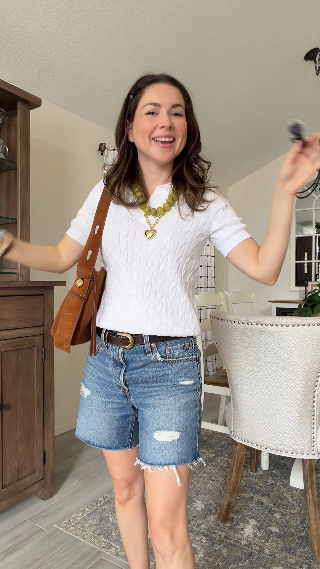 Clean, classic, and mom-life approved.

This is one of those effortless summer outfits that just works when you’re 5’2 and want to feel pulled together without trying too hard. The knit polo is lightweight and structured (no slouchy bulk), and these mid-thigh denim shorts hit at the most flattering length for petites — not too short, not awkwardly long.

I added a brown belt and simple sandals to keep it polished but still realistic for everyday mom life.

Easy, elevated, and repeat-worthy.

5’2 petite outfit
Petite-friendly denim shorts
Mid thigh shorts for petites

@levi @tommy 

Top XS
Shorts 25 

Comment SHOP below to receive a DM with the link to this post on my LTK ⬇ https://liketk.it/5W9Sz #ltkootd #ltkpetite #ltkmomlife

@levi @tommy 

#LTKgrwm #LTKPetite