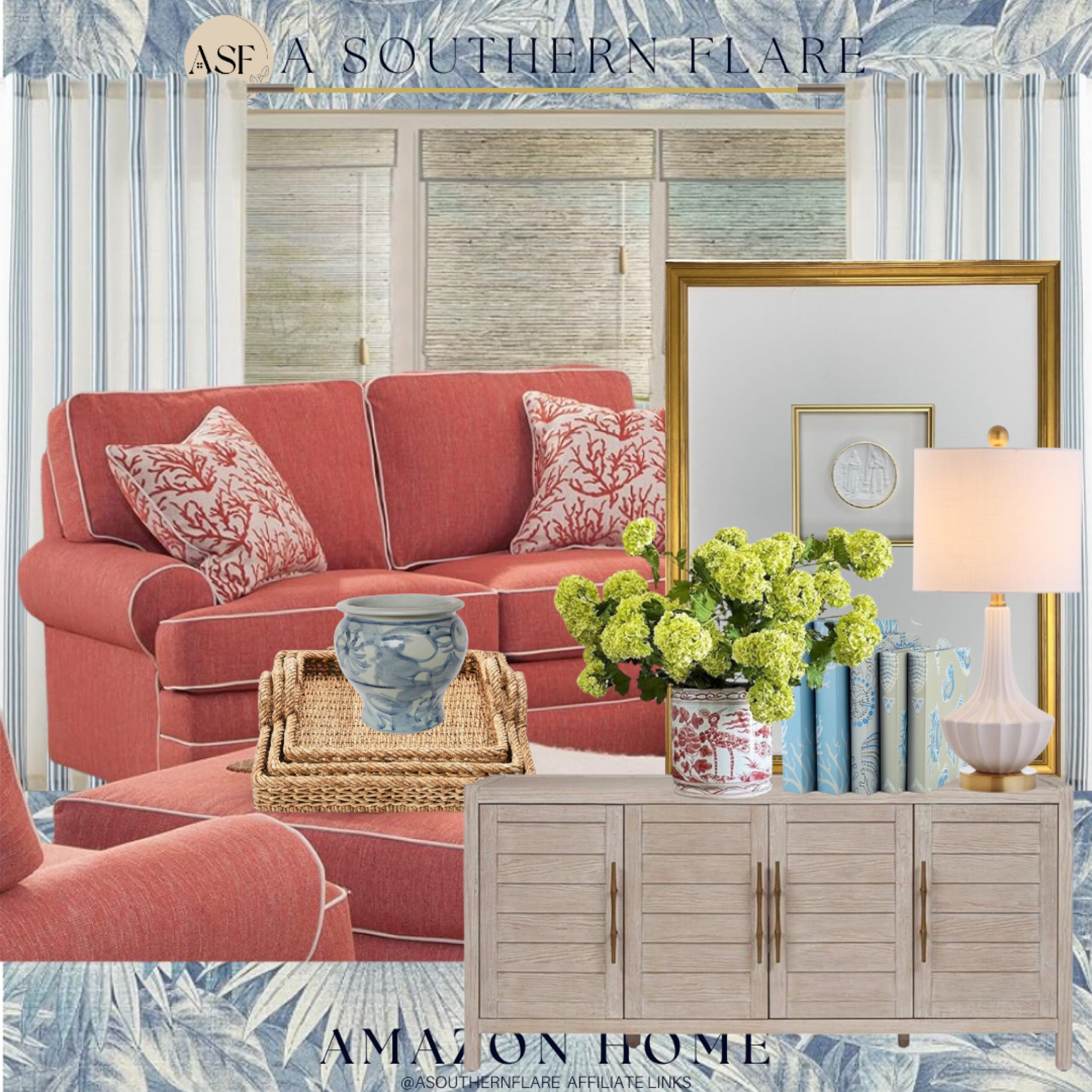 Beachy, costal room inspiration, pop color, neutral home decor, wall paper, amazon home, amazon finds 

#LTKHome